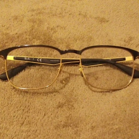 Ray-Ban Black and Gold Frame Glasses - Picture 1 of 7